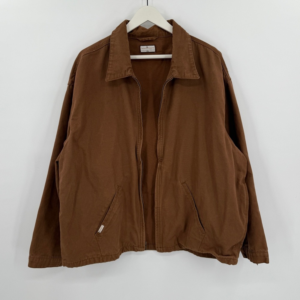 Fortress Products Jacket Men 2xl Brown Unlined Workwear Brown Duck Canvas Chore - Picture 4 of 5